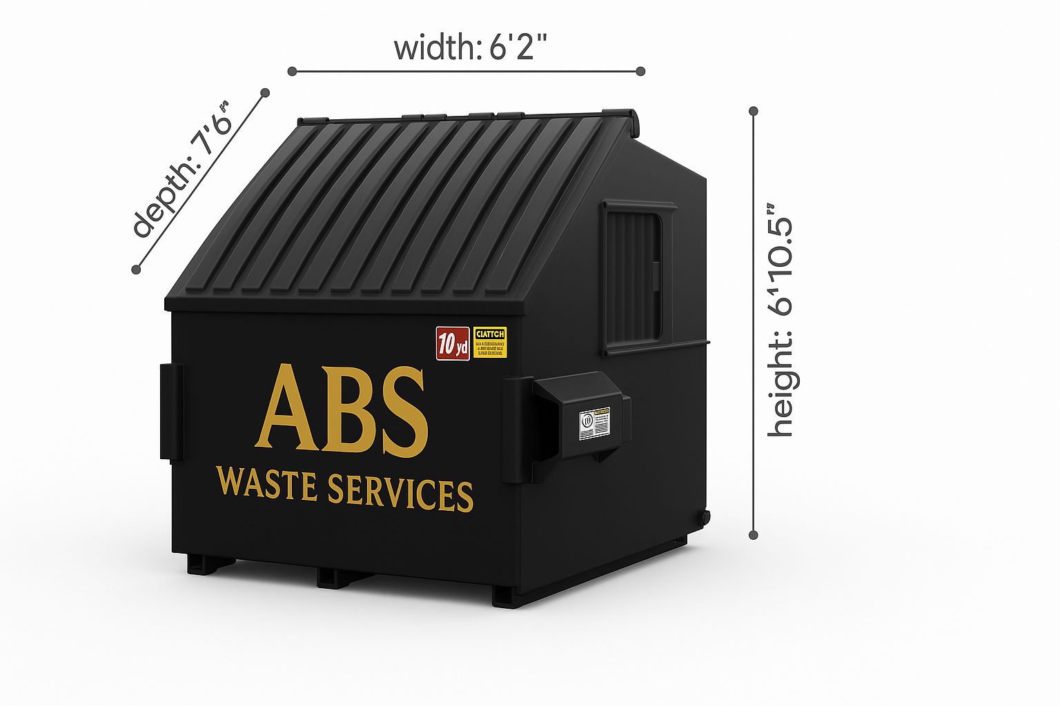 10-yard front-load dumpster