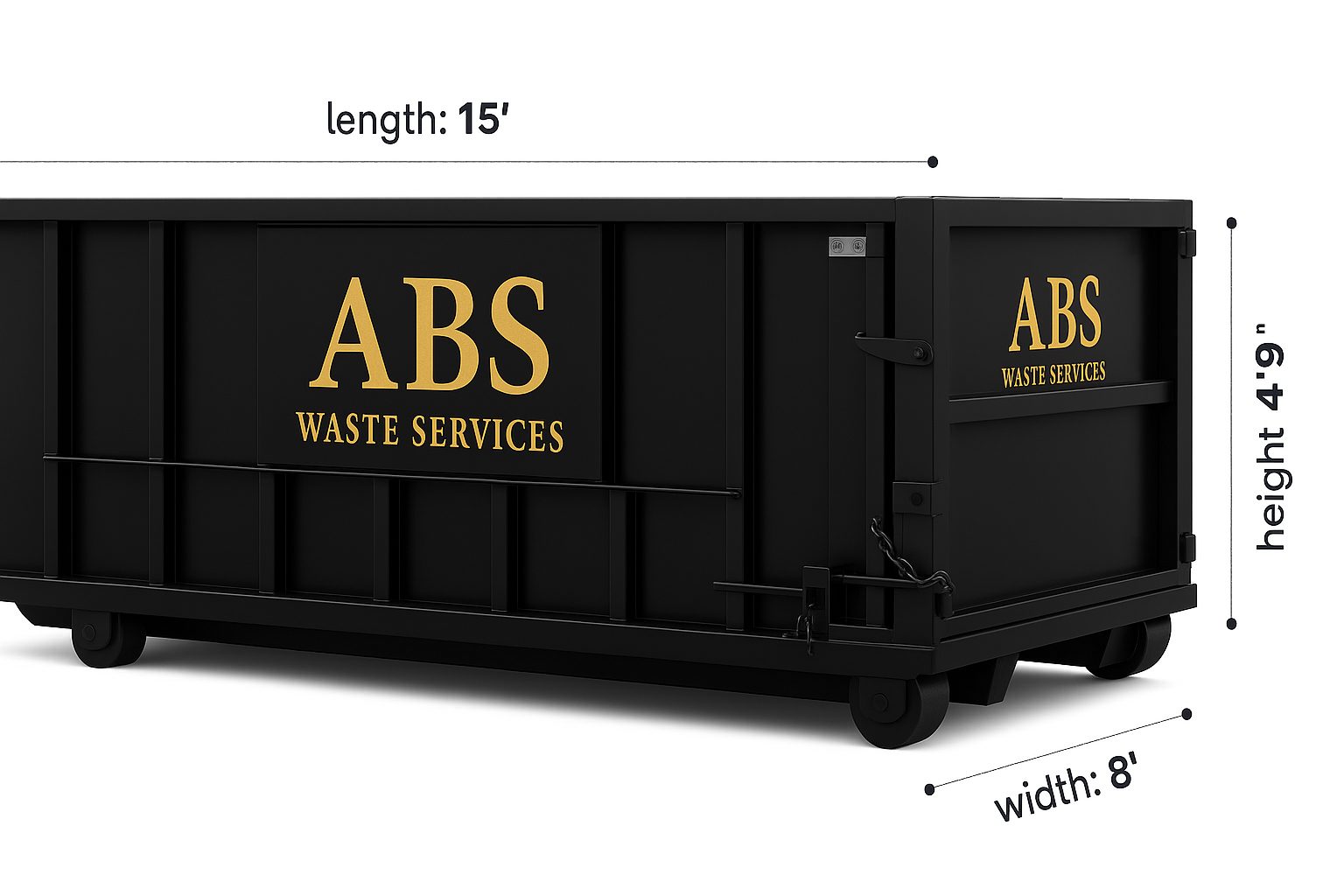 15-yard roll-off dumpster